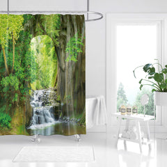 Stylish Forest Pattern Shower Curtain - Waterproof & Mildew Proof