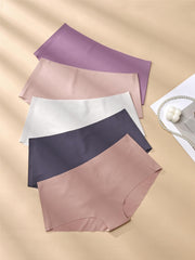 5 Seamless Solid Briefs Comfy Panties Women's Lingerie
