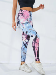 High Waist Tie Dye Yoga Leggings Slim Fit Sports Fitness Pants