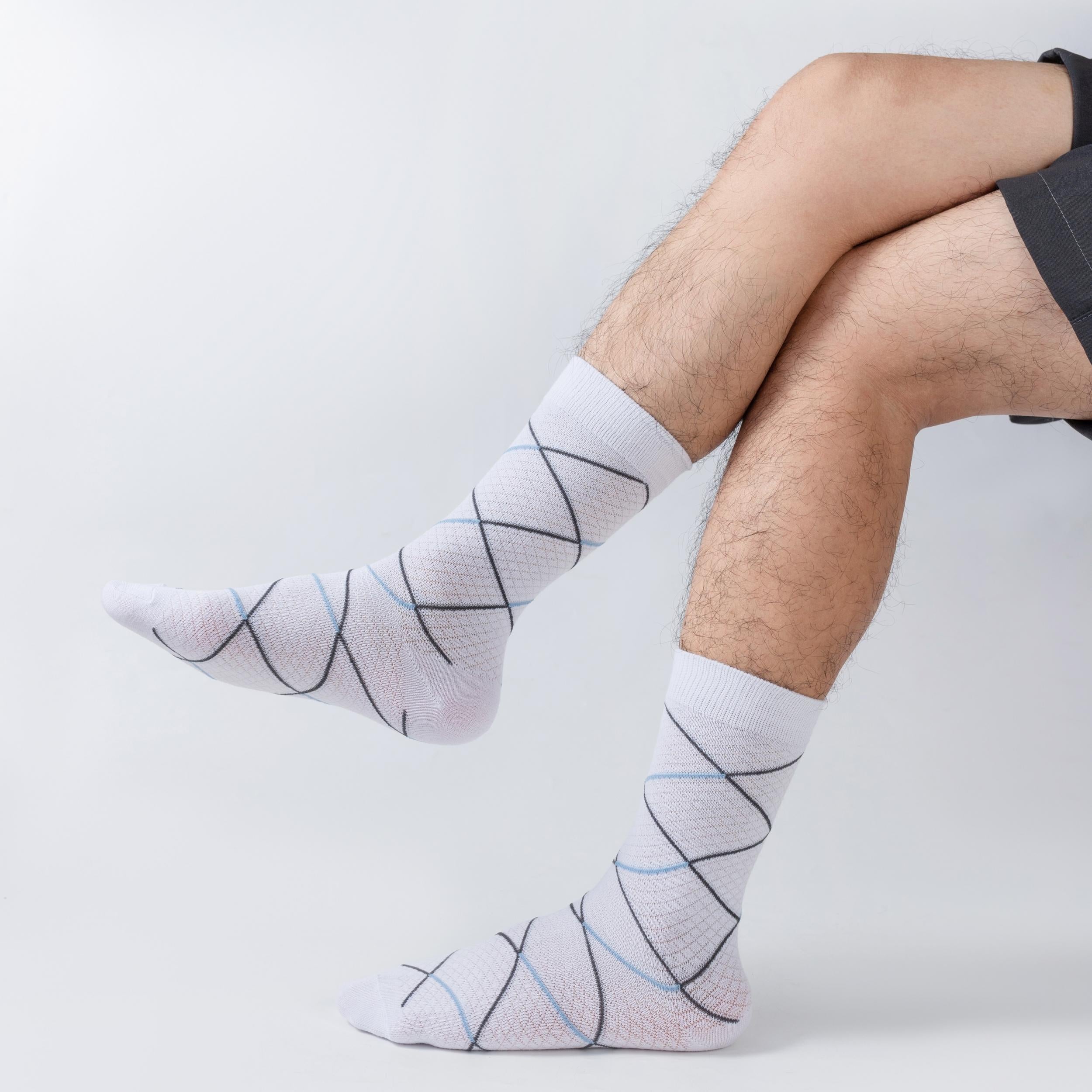 Antibacterial Crew Socks Men's Business Socks All Seasons