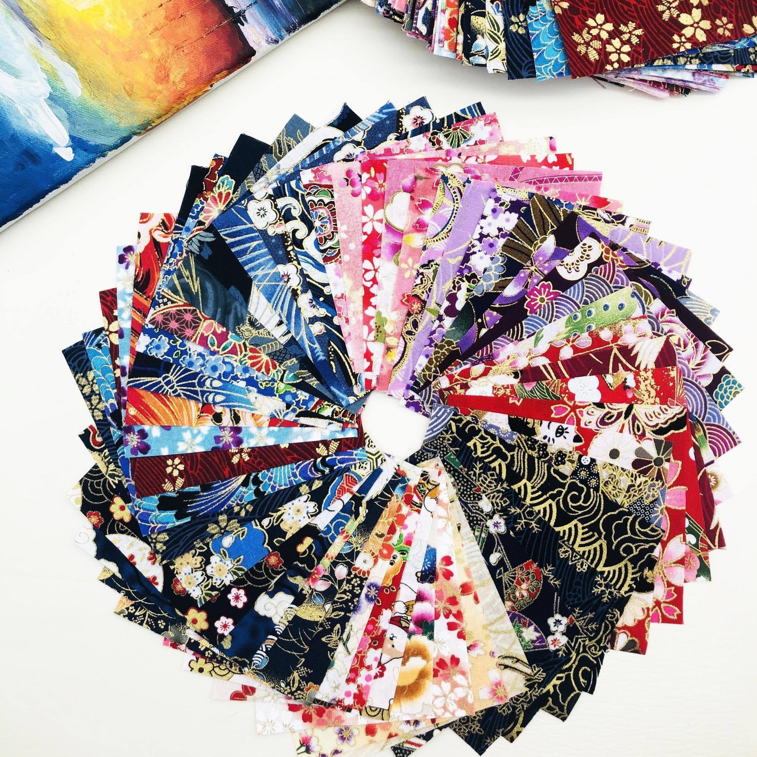 30pcs Japanese Cotton Quilted Fabric Floral Patterns For Sewing Quilting DIY