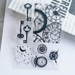Vintage Clock Transparent Stamp for Card Making Scrapbooking Crafts