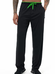 Sports Drawstring Sweatpants Loose Fit Straight Leg Pants Men s Casual