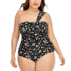 Ditsy Floral One Shoulder Swimsuit
