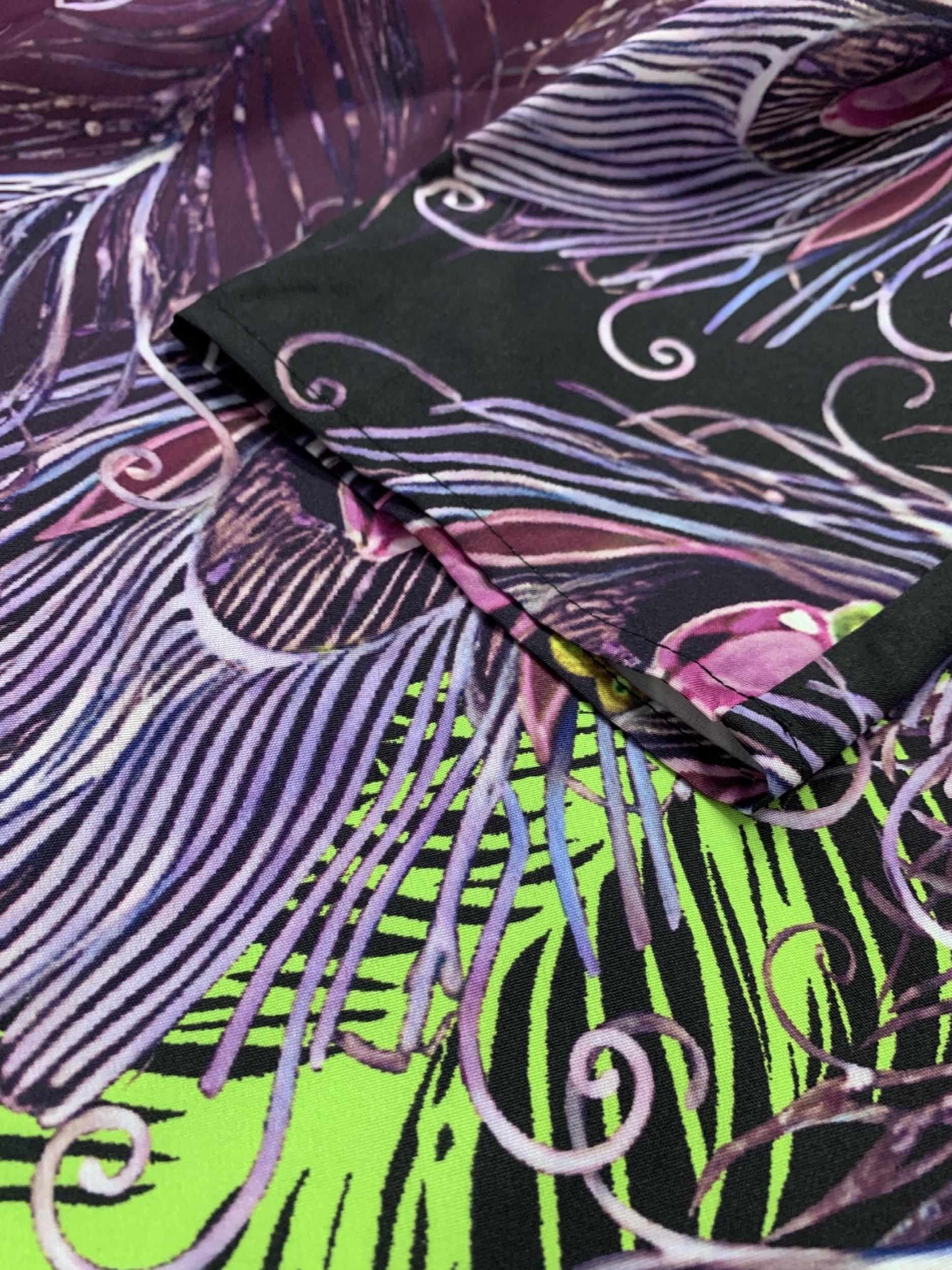 Women's Plus Peacock & Ombre Print Top & Pants Set