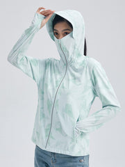 Geometric Pattern UPF50 Ice Silk Sun Protection Jacket