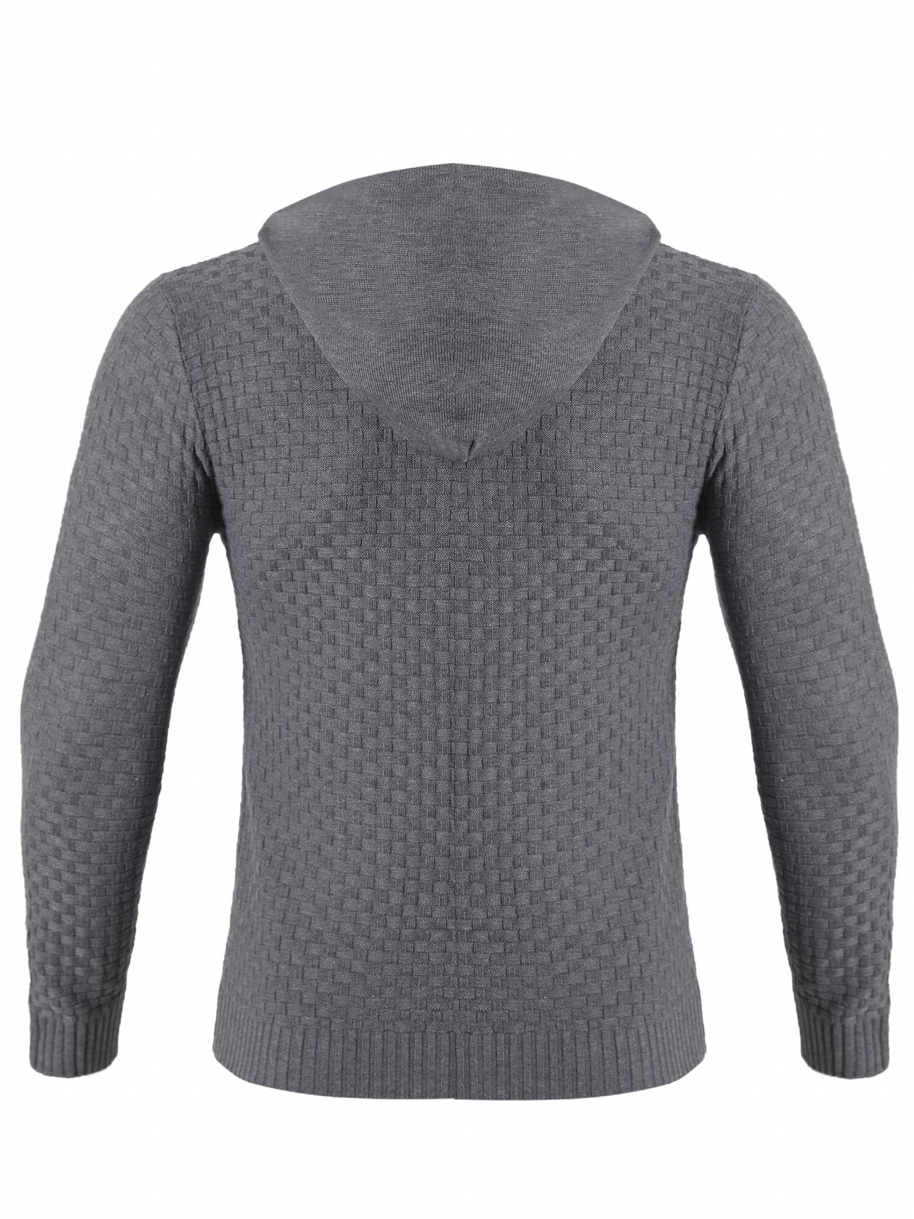 Hooded Knitted Sweater Men's Casual Pullover For Fall Winter