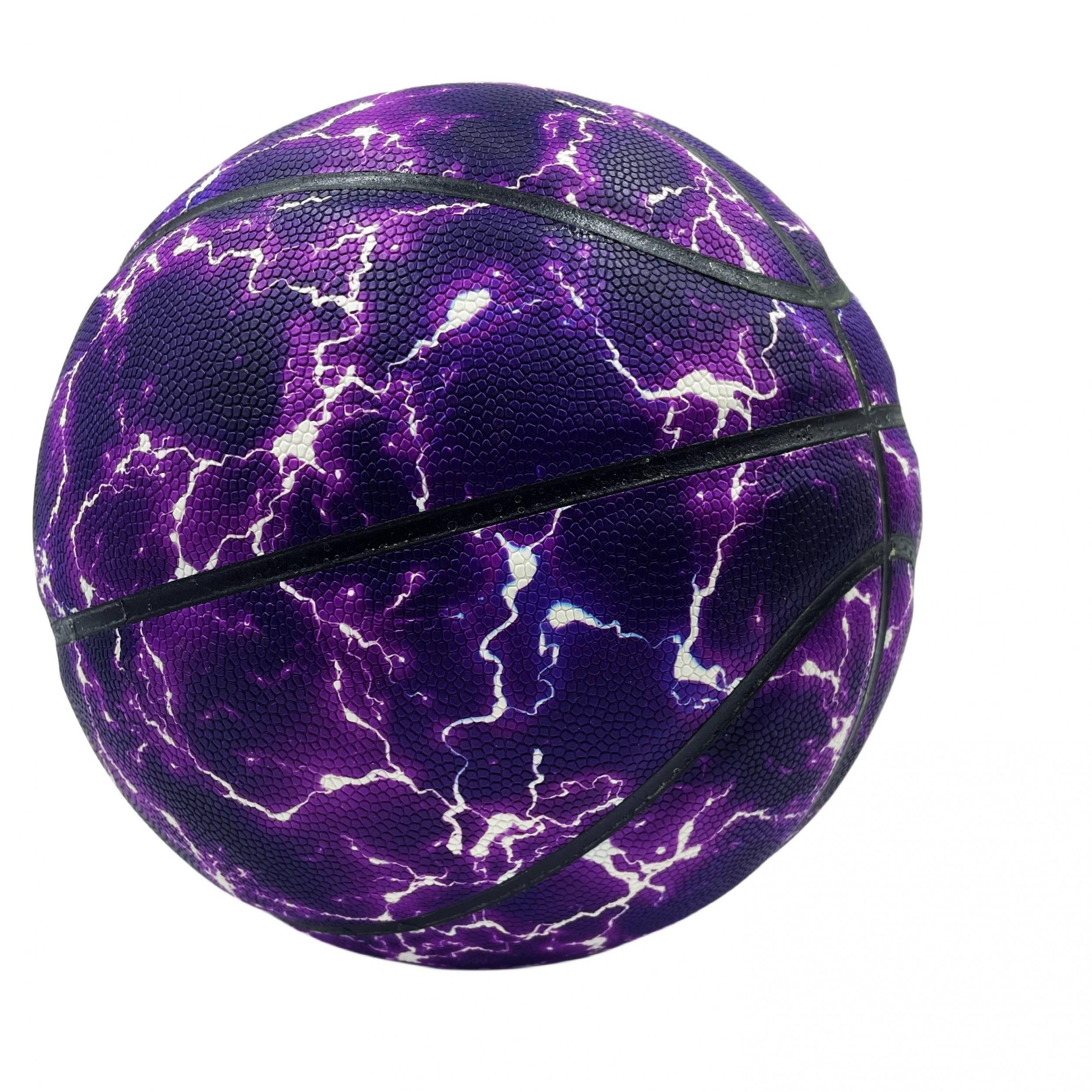 Lightning Purple Size 7 Basketball for Training and Entertainment Game
