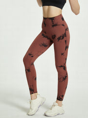 Tie Dye High Stretch Leggings High Waist Yoga Running Pants