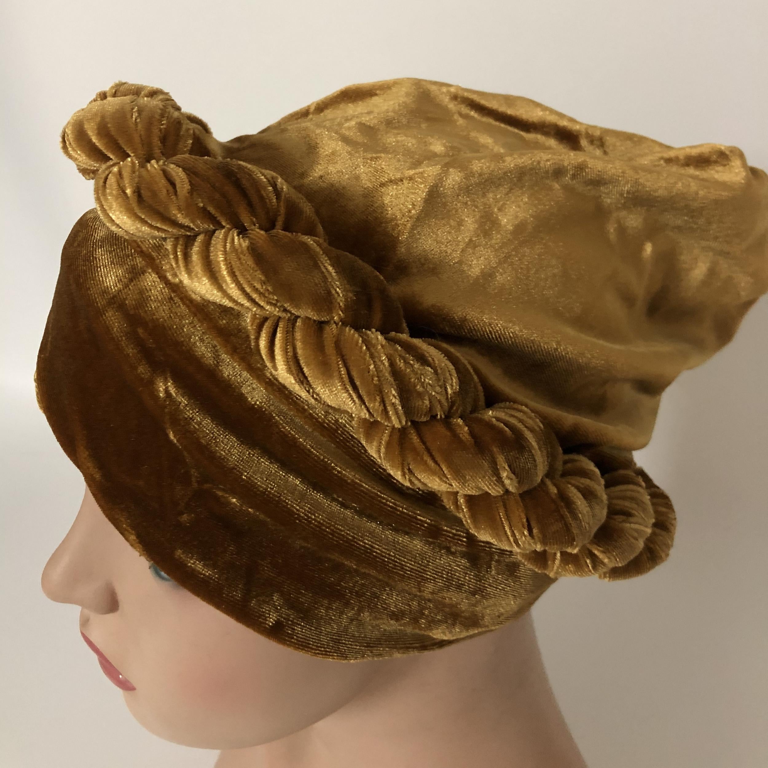 Velvet Braided Turban Cap Head Wrap Elastic Bonnet Chemo Hats