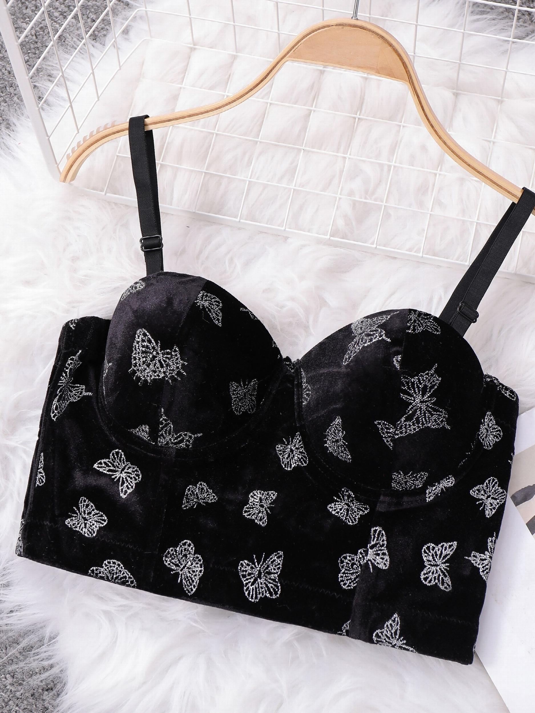 Butterfly Print Cami Corset Bustier Body Shaper