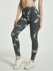 Tie Dye High Stretch Sports Leggings High Waist Yoga Running Tight Pants