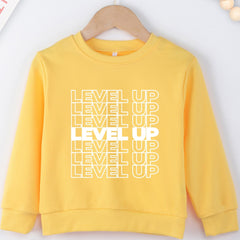 Kid's LEVEL UP Sweatshirt Long Sleeve Top Boy's Clothes