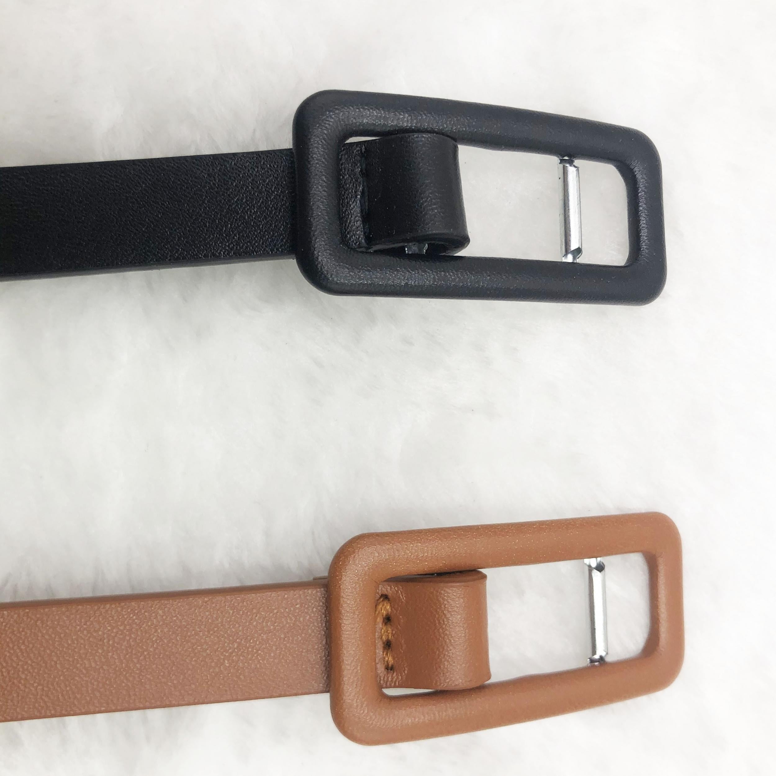 Non porous PU Leather Waist Belt For Sweater Coat Dresses