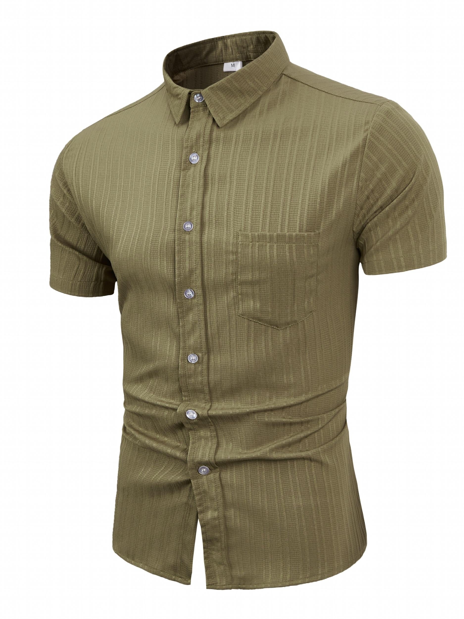 Men's Casual Short Sleeve Shirt for Summer Vacation