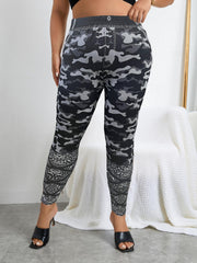 Camo Print High Rise Leggings