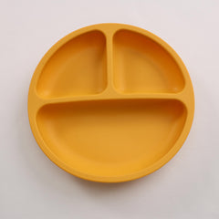 Silicone Baby Dinner Plate Divided Grid Tableware High Temperature Resistant