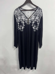 Floral Print Button Up Bell Sleeve V Neck Midi Dress