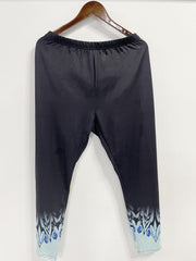 Ombre Floral Print High Rise Leggings