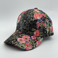 Vintage Floral Embroidered Baseball Cap for Women