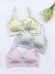 3pcs Wireless Bras Comfortable & Breathable Everyday Bra Women's Lingerie