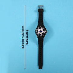 Sports Style Football Fan Quartz Watch for Boys, Birthday Gift