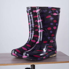 Women's Waterproof High Tube Rain Boots Wear Resistant Non Slip