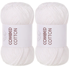 Soft Combed Cotton Wool Yarn for Crocheting & Knitting 40g