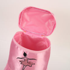 Ballet Girl Decor School Bag Zipper Bucket Bag for Girls