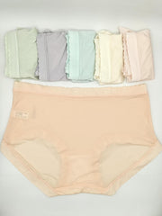 6pcs Girl's Triangle Panties Floral Print Elastic Waist Underwear