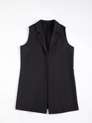 Sleeveless Open Front Blazer for Women