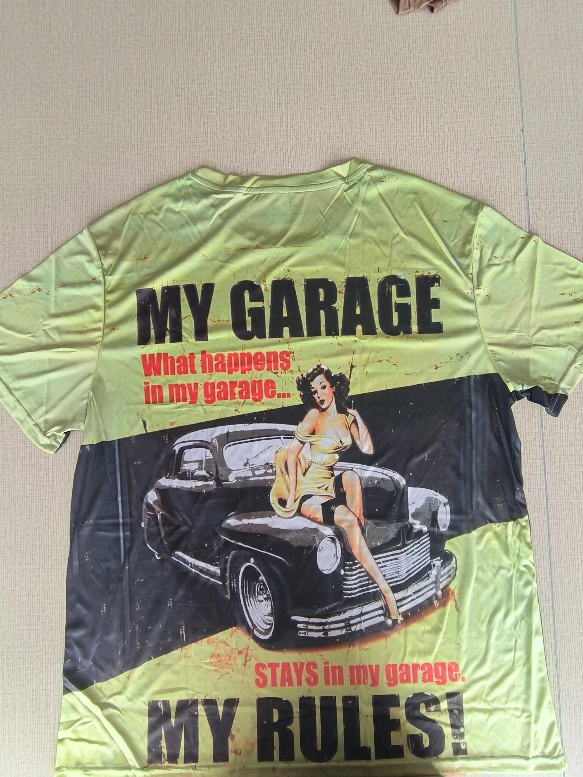 Men's Vintage Car Print T shirt Casual Comfy Mid Stretch 3D Print Tee