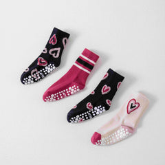 5 Pairs Kids' Floor Socks, Non-Slip & Warm for Autumn/Winter