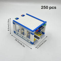 250pcs ABS Building Blocks Set Urban Street View MOC Model