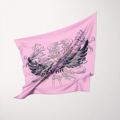 Pink Bandana Hip Hop Square Scarf Headband For Women