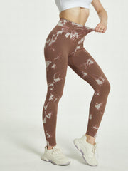 Tie Dye High Waist Sports Leggings Yoga Running Tight Pants Women's Activewear