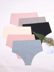 6 Pack Plus Size Panties Set Women's Seamless Cooling Soft Underwear