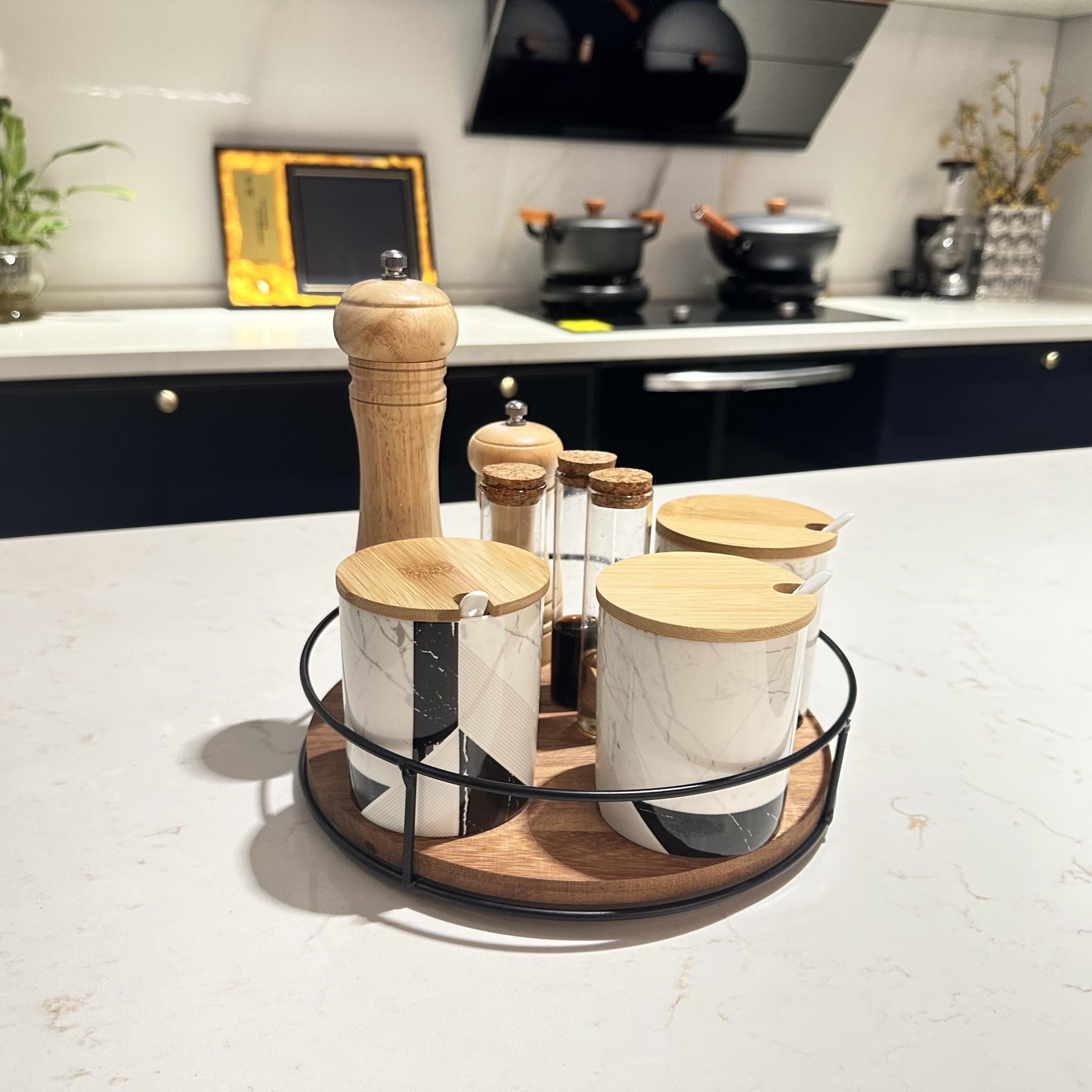 1pc Turntable Spice Rack for College Dorms & Apartments