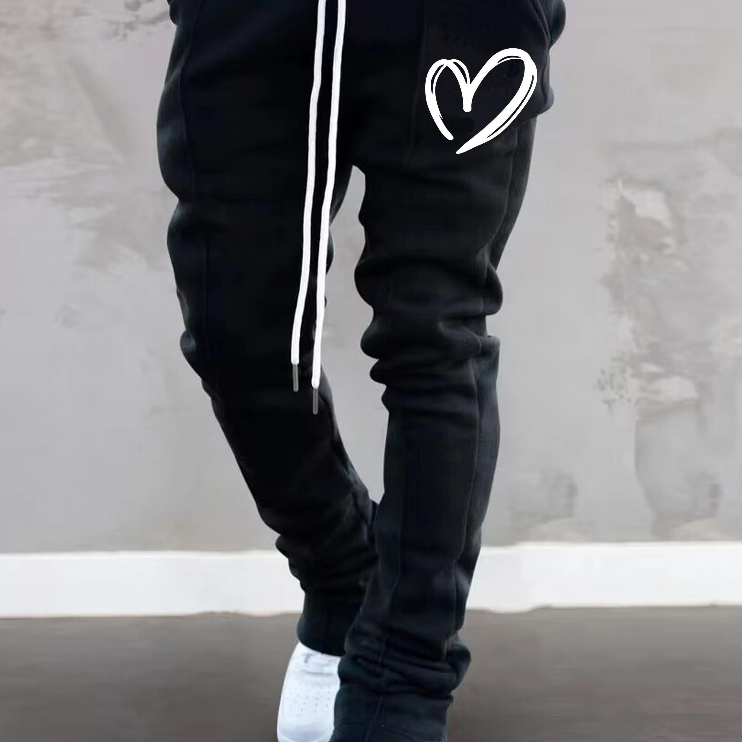 Men's V Print Flared Trousers Casual Hip Hop Pants