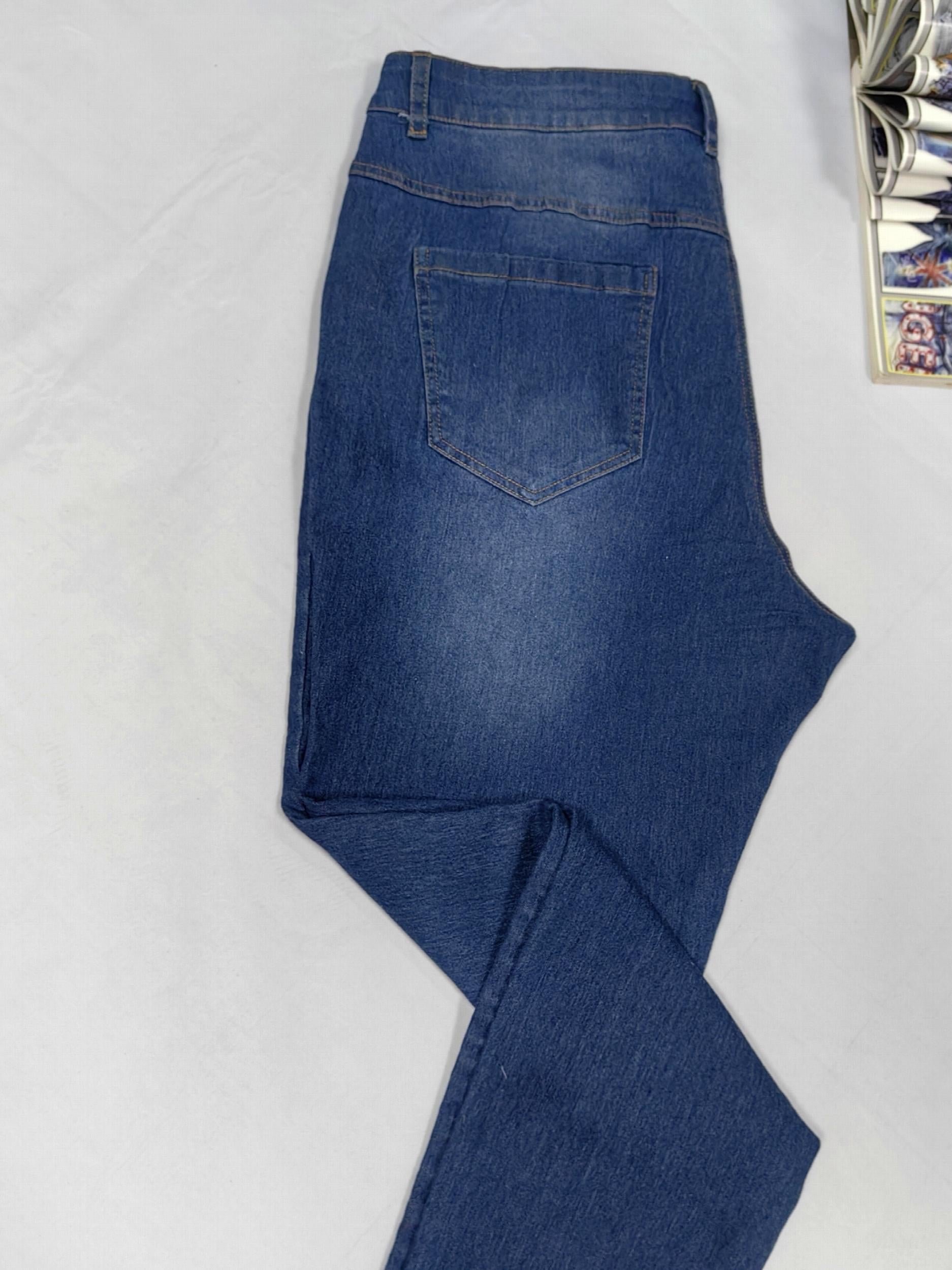 High Rise Stretch Tapered Leg Jeans
