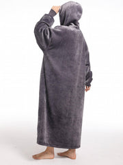 Flannel Wearable Blanket Hoodie for Women