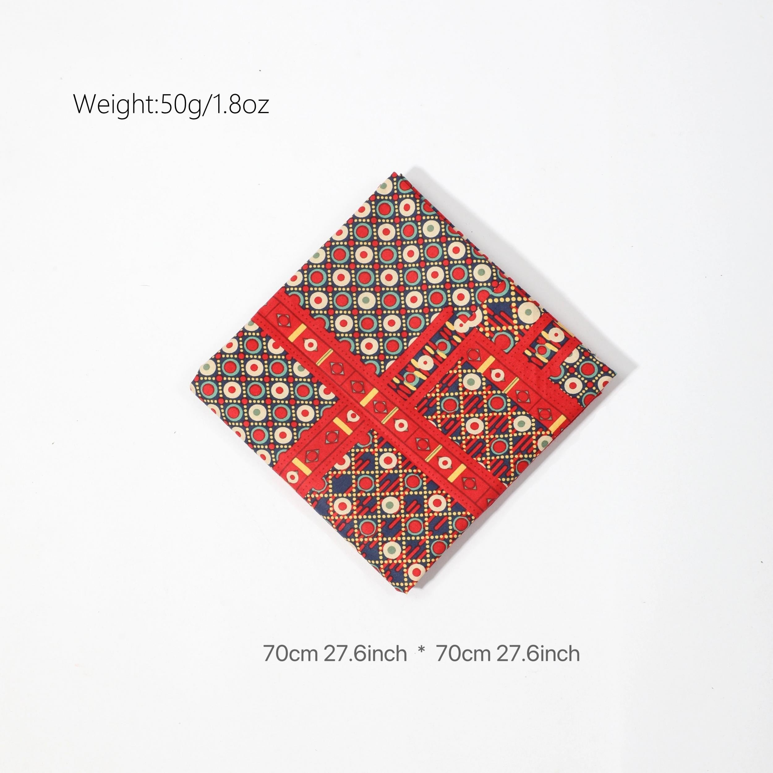 Geometric Paisley Print Bandana Boho Satin Square Scarf Headband