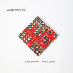 Geometric Paisley Print Bandana Boho Satin Square Scarf Headband