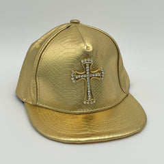 PU Leather Waterproof Snapback Hat Dollar Skull Decor Baseball Cap