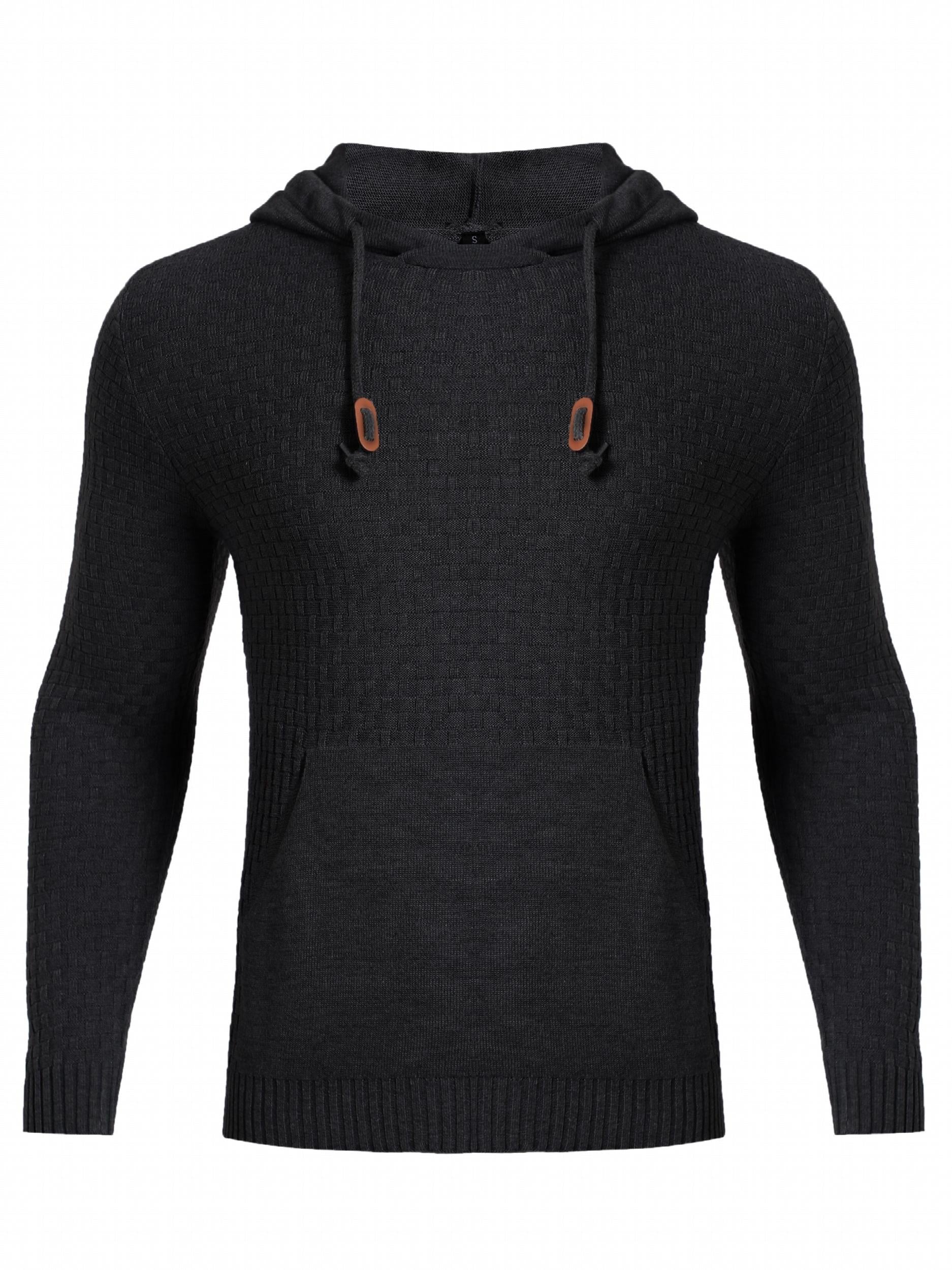 Hooded Knitted Sweater Men's Casual Pullover For Fall Winter