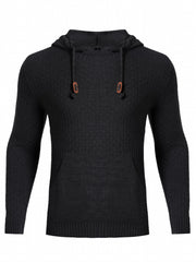 Hooded Knitted Sweater Men's Casual Pullover For Fall Winter