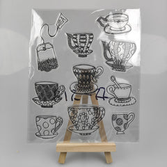 Teacup Clear Stamps for Scrapbooking Decor DIY Greeting Card