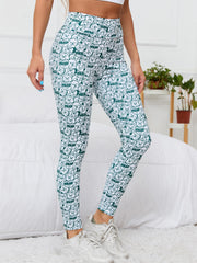 Funny Bear Print Yoga Leggings High Waist Fitness Running Workout Sports Pants