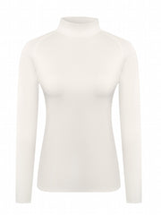 High Turtleneck Pullover Top Long Sleeves Stretch Warm Shirt Women