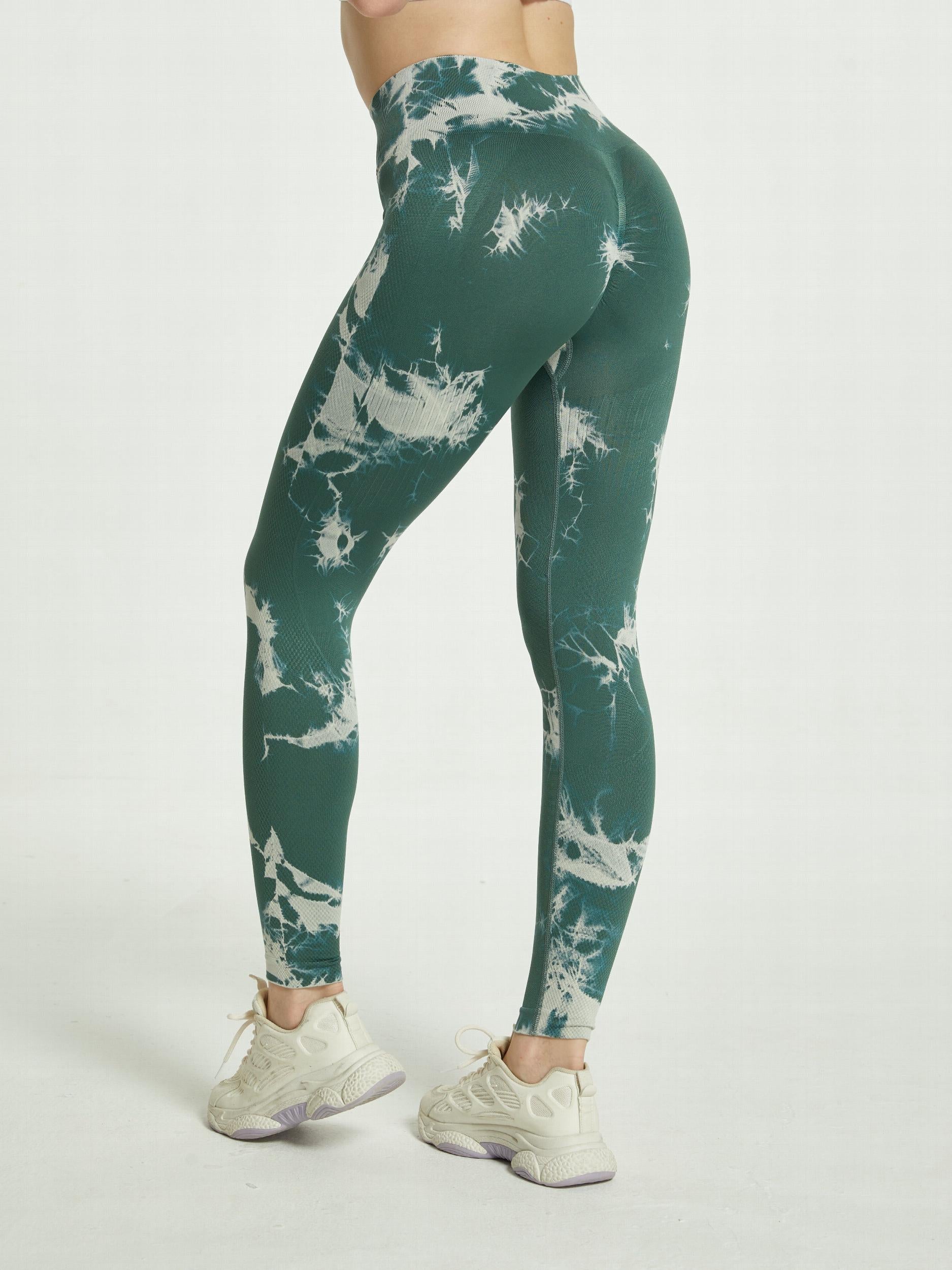 Tie Dye Slim Fit Leggings High Waist Yoga Workout Running Pants